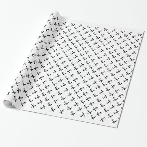 Stand Up Paddle Silhouette Design Wrapping Paper