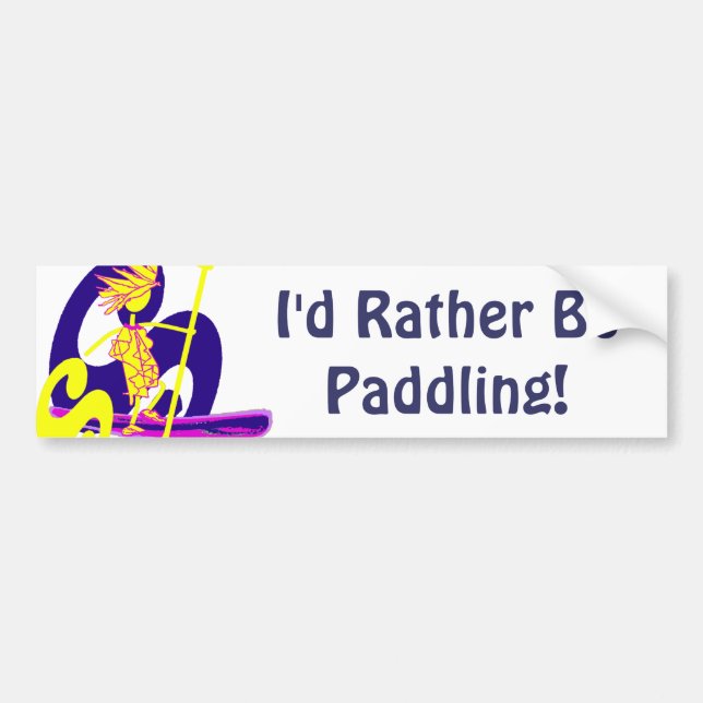 Stand Up Paddle Surf Bumper Sticker (Front)