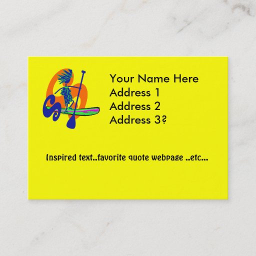 Customizable Stand Up Paddle Surf Design Business Card Templates
