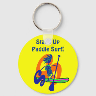 Stand Up Paddle Surf Design Keychain