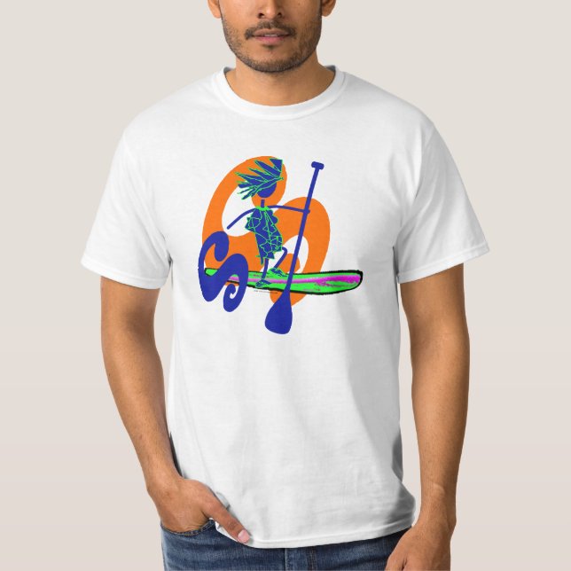 Stand Up Paddle Surf Design T-Shirt (Front)