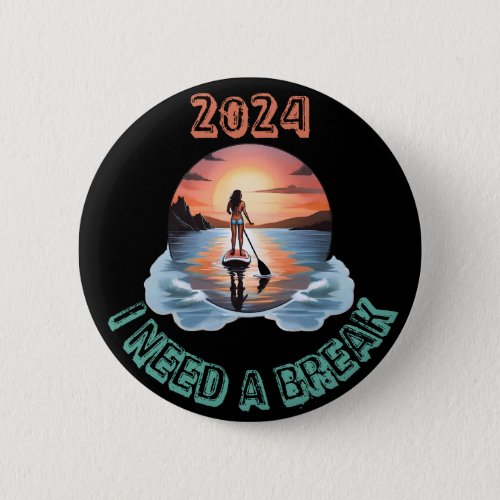 Stand Up Paddleboard Surfing Serenity Button
