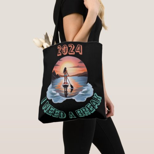 Stand Up Paddleboard Surfing Serenity Tote Bag