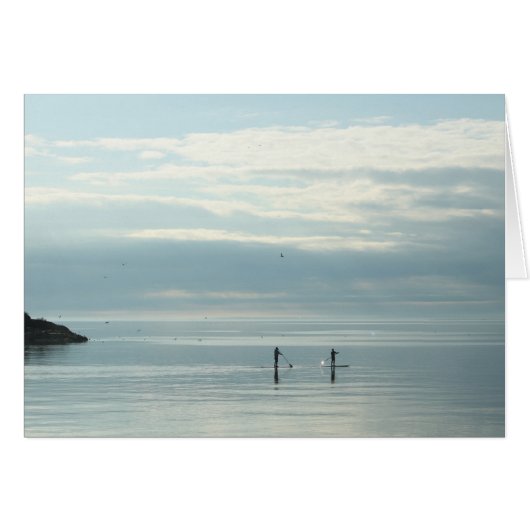 Stand Up Paddleboarders on Lake Superior Cards (Front Horizontal)