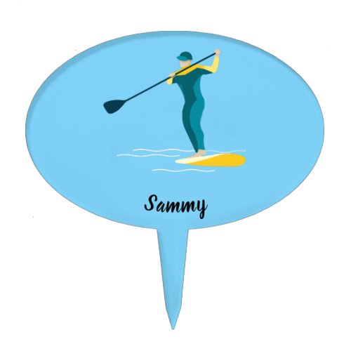 Stand Up Paddleboarding Cake Topper