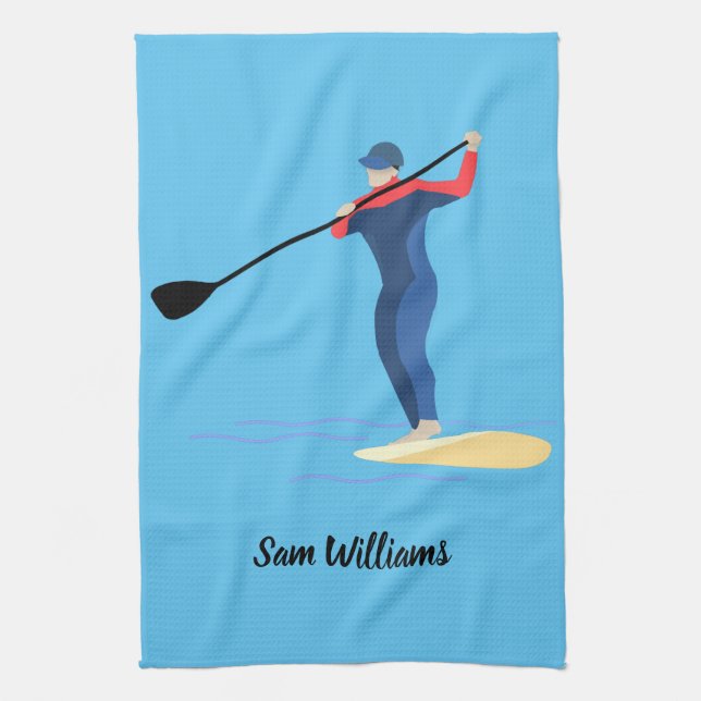 Stand-up Paddleboarding Kitchen Towel (Vertical)