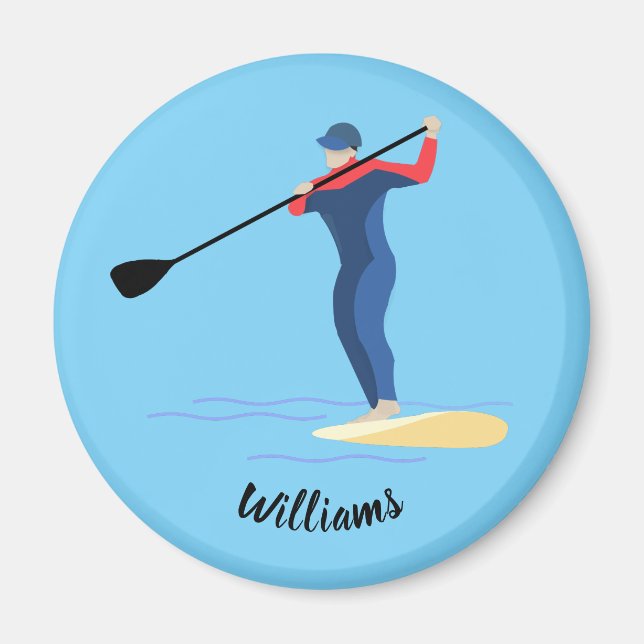 Stand Up Paddleboarding Magnet (Front)