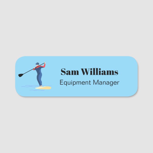 Stand Up Paddleboarding Name Tag (Front)