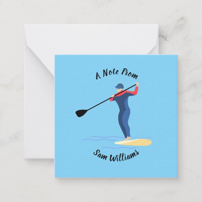 Stand-up Paddleboarding Note Card (Front)