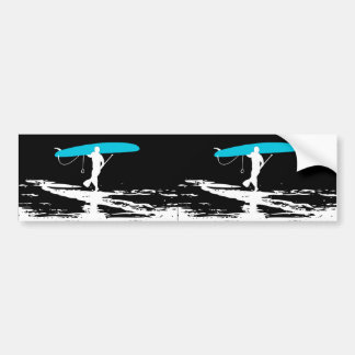 Stand Up Paddleboarding Session Over (2 Up blk) Bumper Sticker