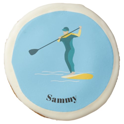 Stand Up Paddleboarding Sugar Cookie