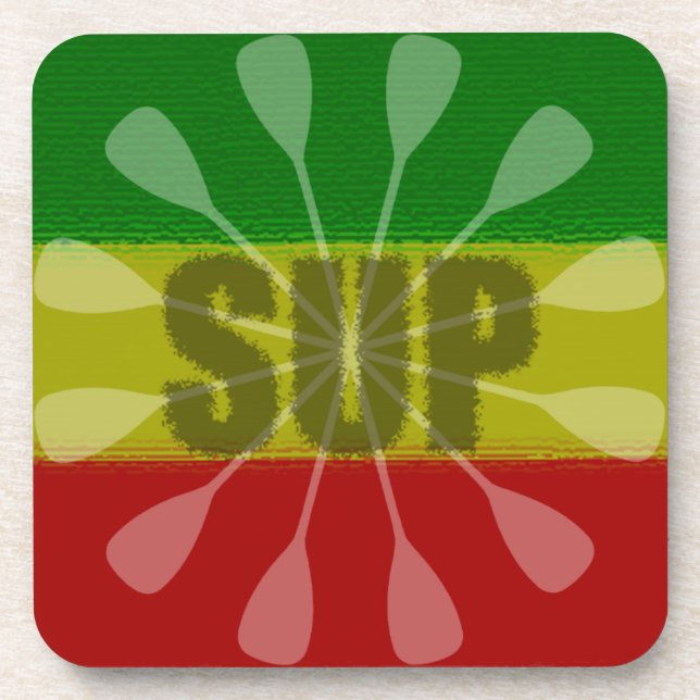 Stand Up Paddling, Paddle Twirl Beverage Coaster (Front)