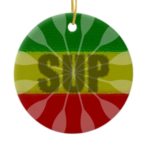 Stand Up Paddling, Paddle Twirl Ceramic Ornament