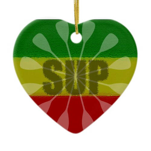Stand Up Paddling, Paddle Twirl Ceramic Ornament