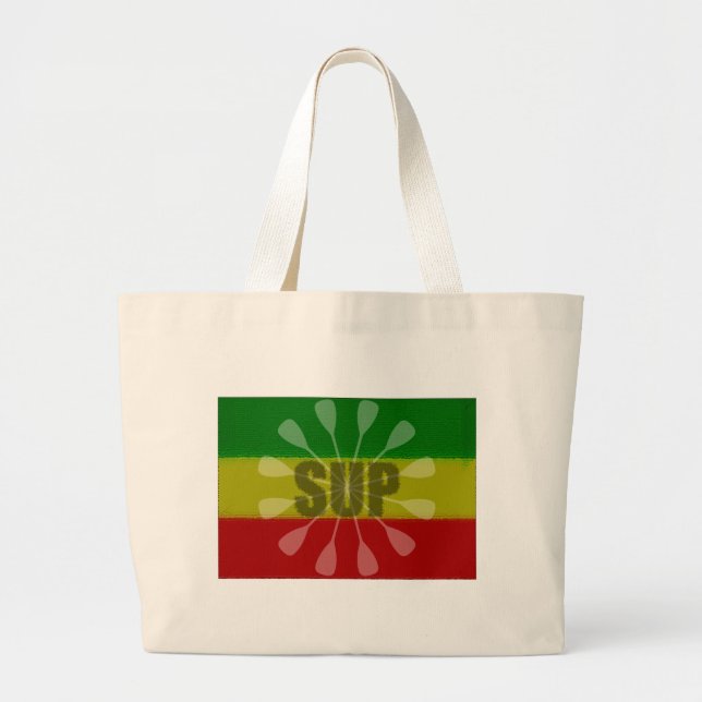 Stand Up Paddling, Paddle Twirl Large Tote Bag (Front)