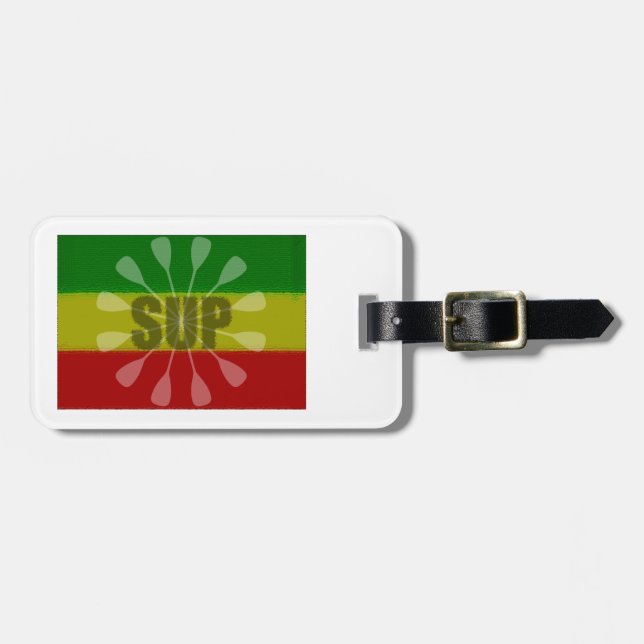 Stand Up Paddling, Paddle Twirl Luggage Tag (Front Horizontal)