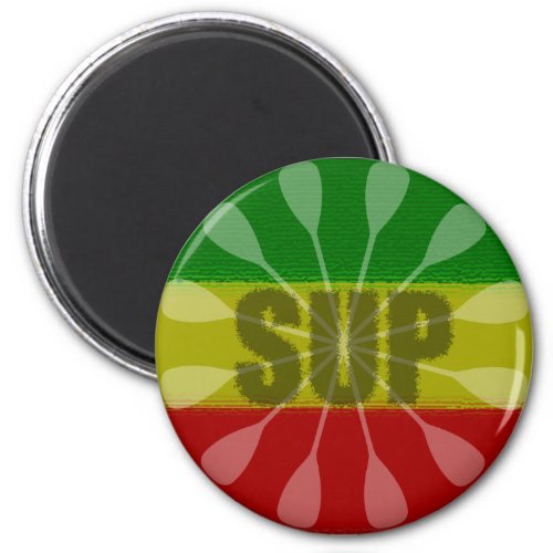 Stand Up Paddling Paddle Twirl Magnet
