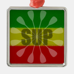 Stand Up Paddling, Paddle Twirl Metal Ornament