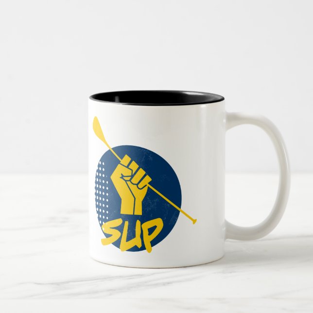 Stand Up Paddling Power Two-Tone Coffee Mug (Right)