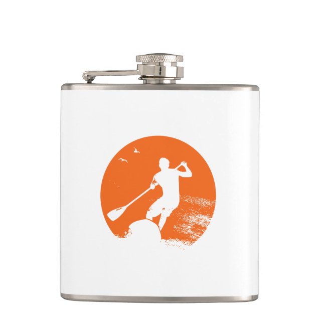 Stand Up Paddling Surfer Flask (Front)
