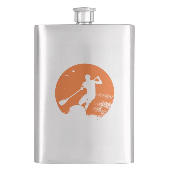 Stand Up Paddling Surfer Flask (Front)