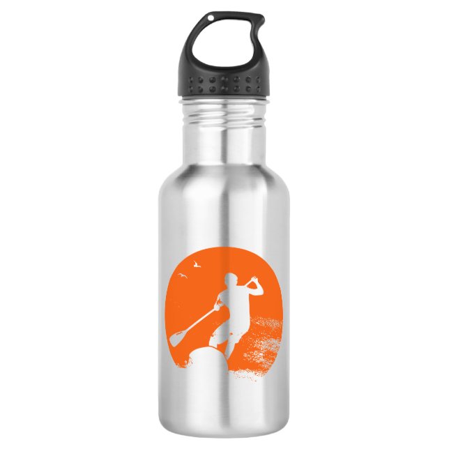 Stand Up Paddling Surfer Stainless Steel Water Bottle (Front)