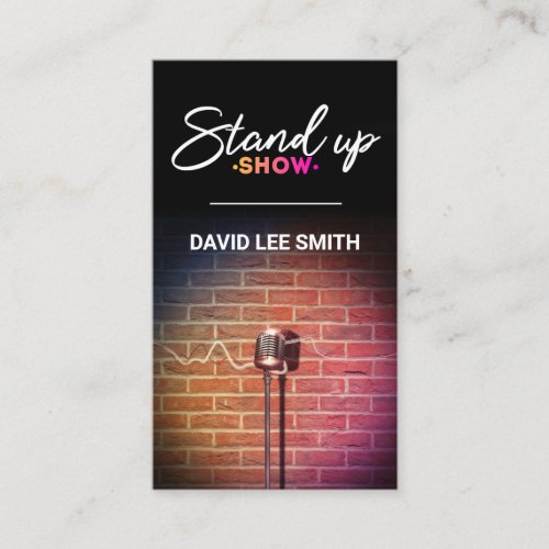 Stand up show business card