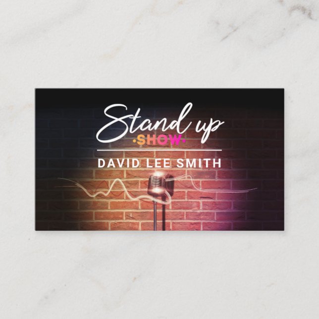 Stand up show business card (Front)