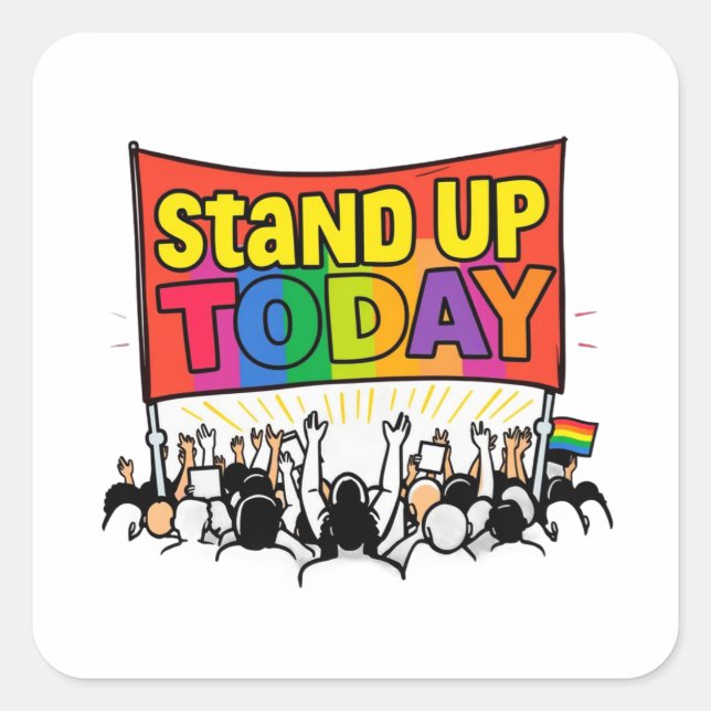 STAND UP TODAY Action Sticker (Front)