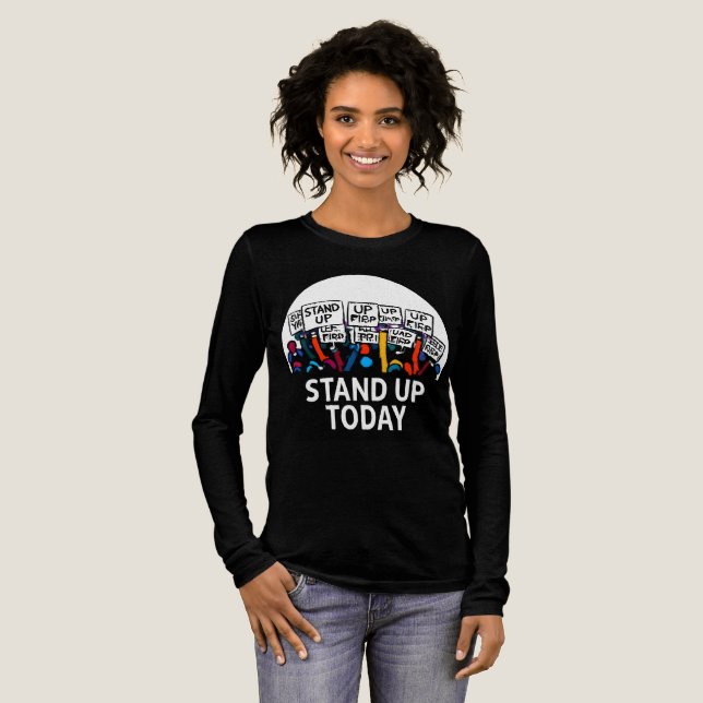 STAND UP TODAY Women's Long Sleeve Shirt  (Full Front)