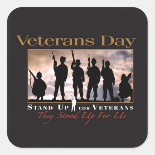 Stand Up Veterans Day Sticker