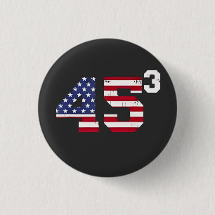 Stand With 45 Pro Trump USA Flag 4th of July Button