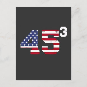 Stand With 45 Pro Trump USA Flag 4th of July  Holiday Postcard