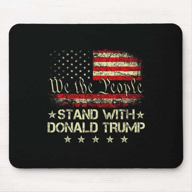 Stand With Donald Trump 2024 Support Take America  Mouse Pad (Front)