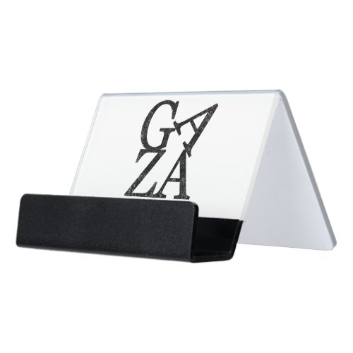Stand With Gaza Protect Palestinian Children Desk Business Card Holder