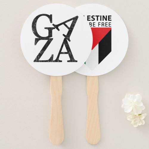 Stand With Gaza Protect Palestinian Children Hand Fan