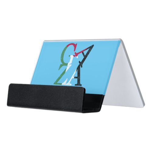 Stand With Gaza Protect Palestinian Civilians Desk Business Card Holder