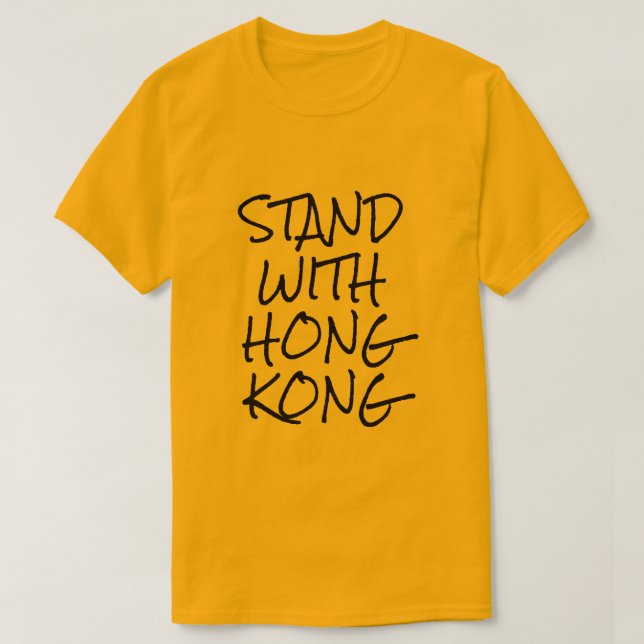 Stand With Hong Kong Yellow T-Shirt (Design Front)