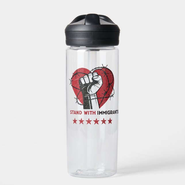 STAND WITH IMMIGRANTS WATER BOTTLE (Front)
