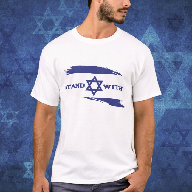 Stand with Israel Blue and White Flag T-Shirt (Creator Uploaded)