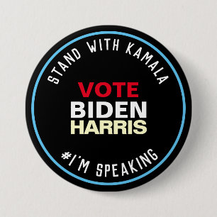 Stand With Kamala I'm Speaking BIDEN HARRIS Button