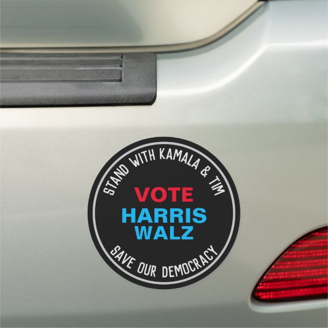 Stand With Kamala & Tim Campaign Car Magnet (In Situ)