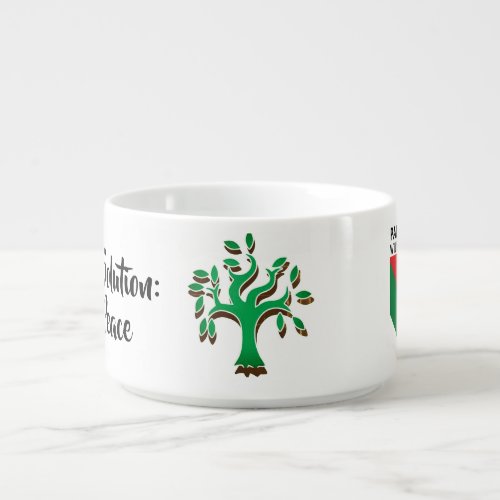 Stand With Palestine Flag and Olive Tree Bowl