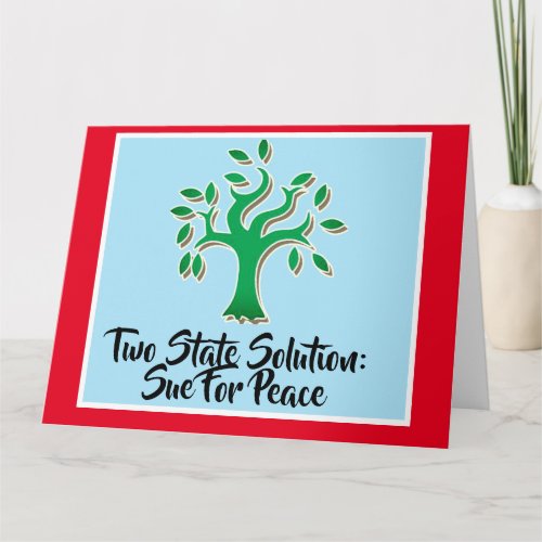 Stand With Palestine Flag and Olive Tree Card