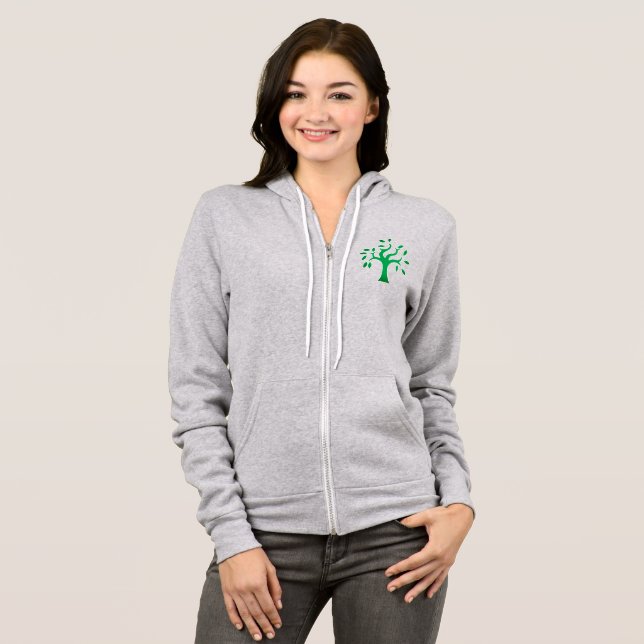 Stand With Palestine, Flag and Olive Tree Hoodie (Front Full)