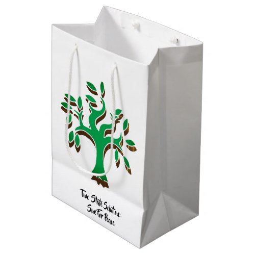 Stand With Palestine Flag and Olive Tree Medium Gift Bag