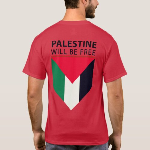 Stand With Palestine Flag and Olive Tree T_Shirt