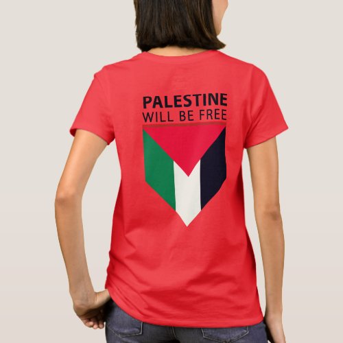 Stand With Palestine Flag and Olive Tree T_Shirt