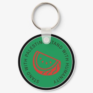 Stand with Palestine Free Gaza Solidarity Keychain