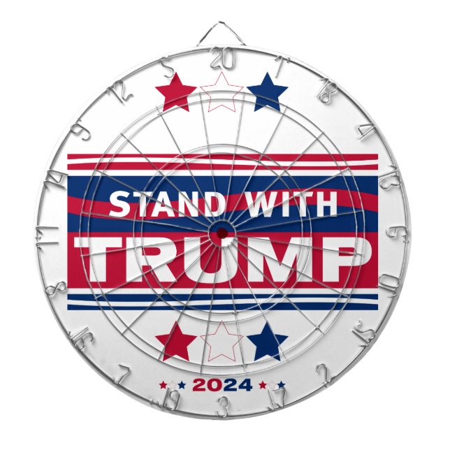 Stand with Trump~2024~MAGA Dart Board (Front)
